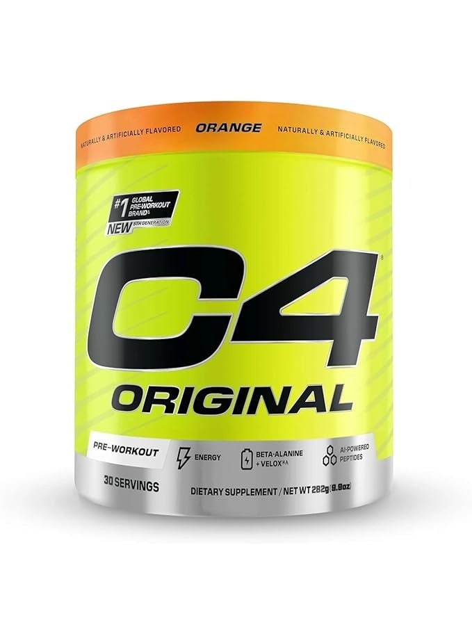 C4  Cellucor Cellucor C4 Original Pre Workout Powder Orange Vitamin C for Immune Support|ZERO SUGAR Preworkout Energy for Men & Women|150mg Caffeine + Beta Alanine + Creatine|30 Servings-Packaging May Vary - Image 1
